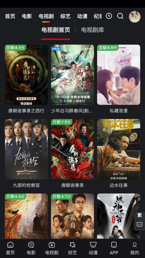 追影猫电视剧分类界面